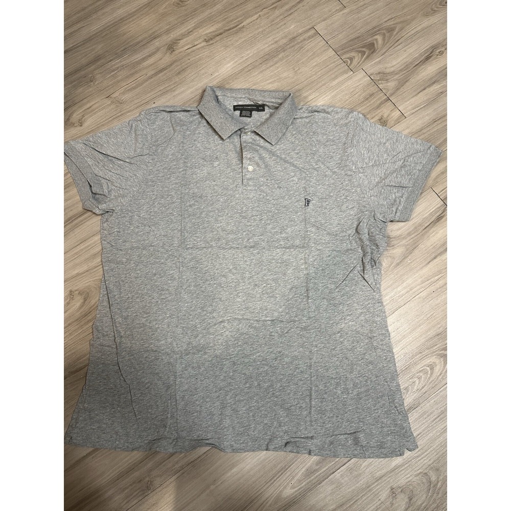 Men's French Connection Short Sleeve 100% Cotton T-Shirt Gray‎ Size XXL